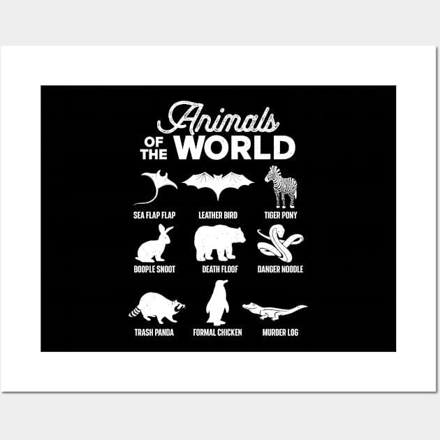 Animals of the World Funny Rare Exotic Animals Wall Art by RiseInspired